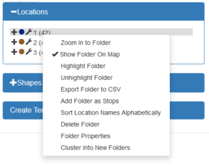 Route Planner Features – Folders | RouteSavvy Route Planner
