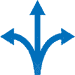 3 way fork in the road graphic