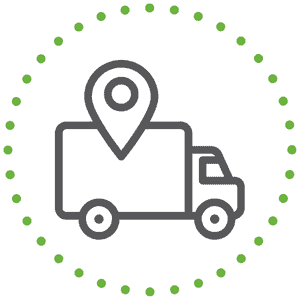 truck and gps symbol graphic