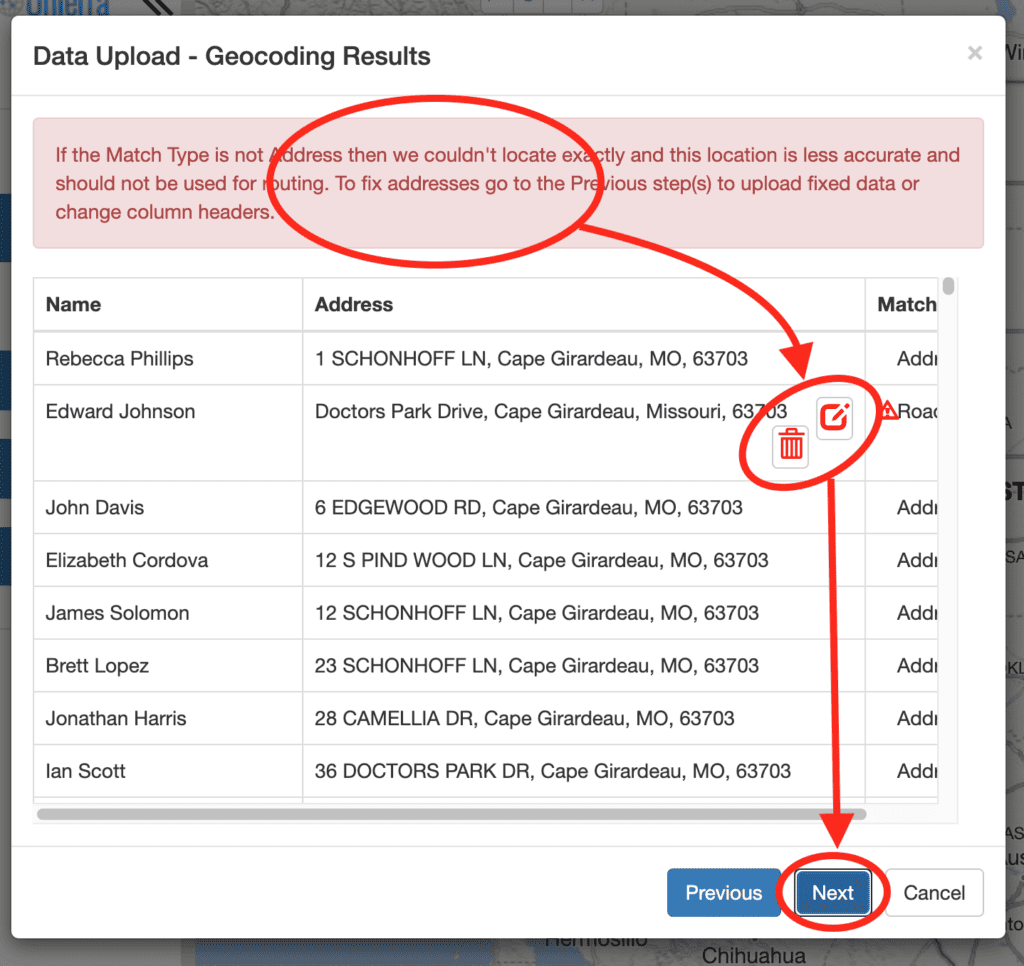 RouteSavvy Screenshot | RouteSavvy Address Management Tutorial | RouteSavvy.com