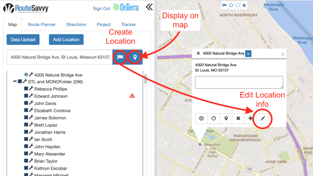 RouteSavvy Screenshot | RouteSavvy Address Management Tutorial | RouteSavvy.com