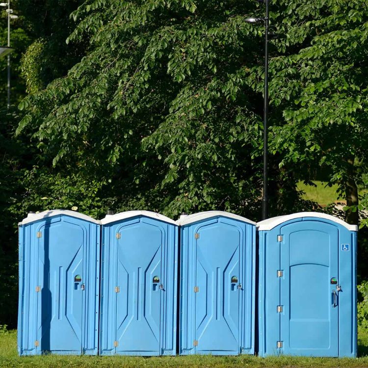 portable toilets in park